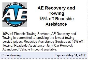 Glendale Towing and Roadside Assistance Discount Coupon